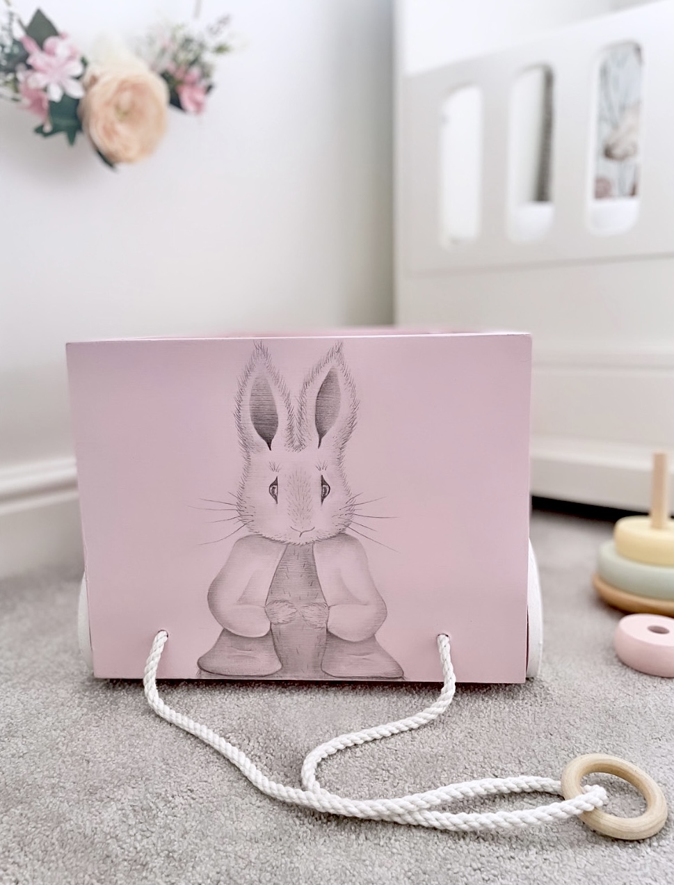 Peter Rabbit Inspired Book & Toy Cart