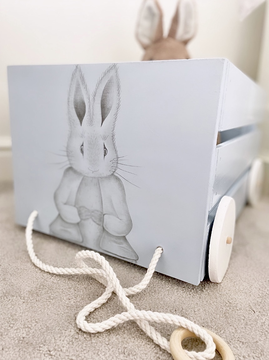Peter Rabbit Inspired Book & Toy Cart