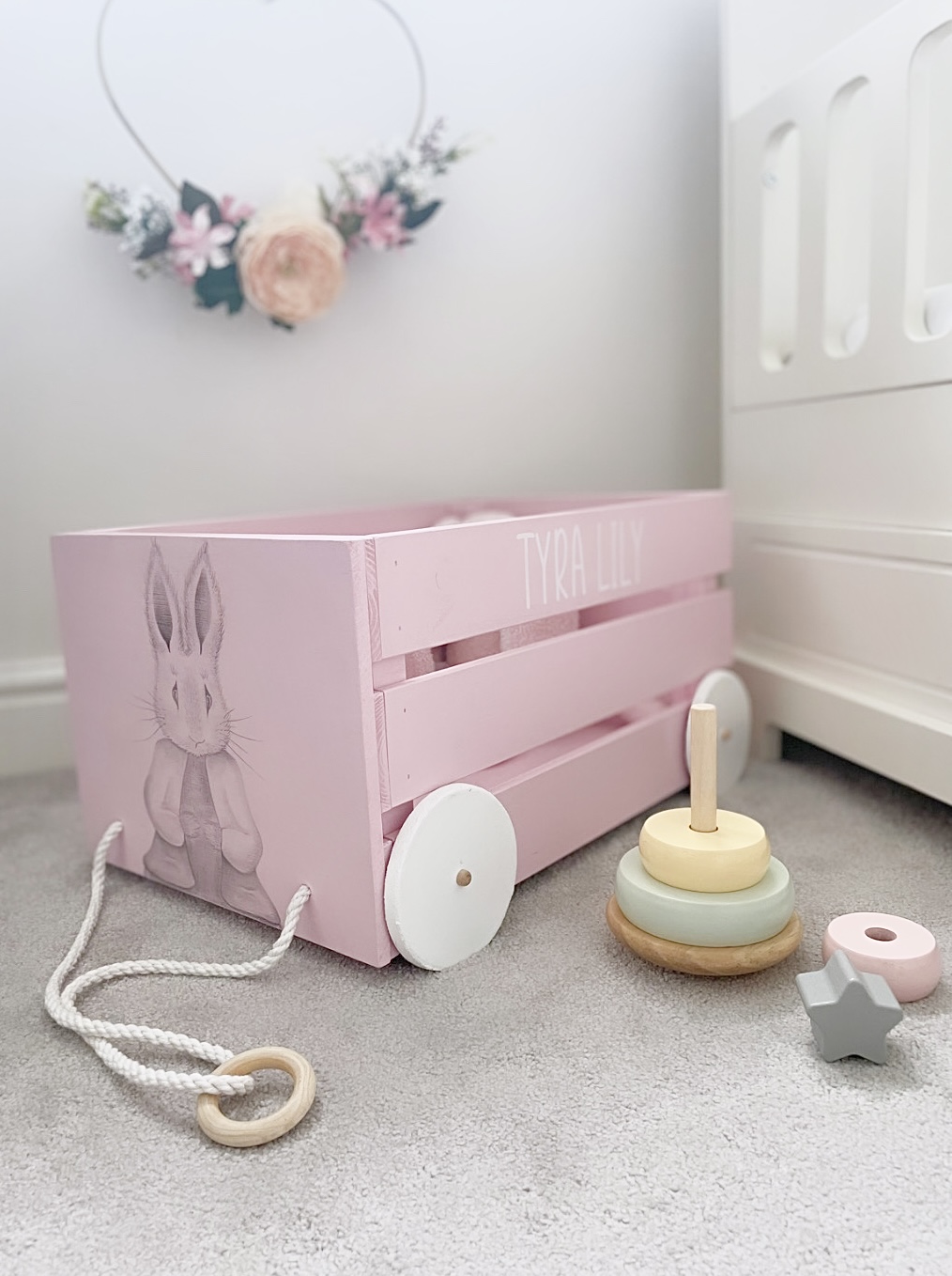 Peter Rabbit Inspired Book & Toy Cart