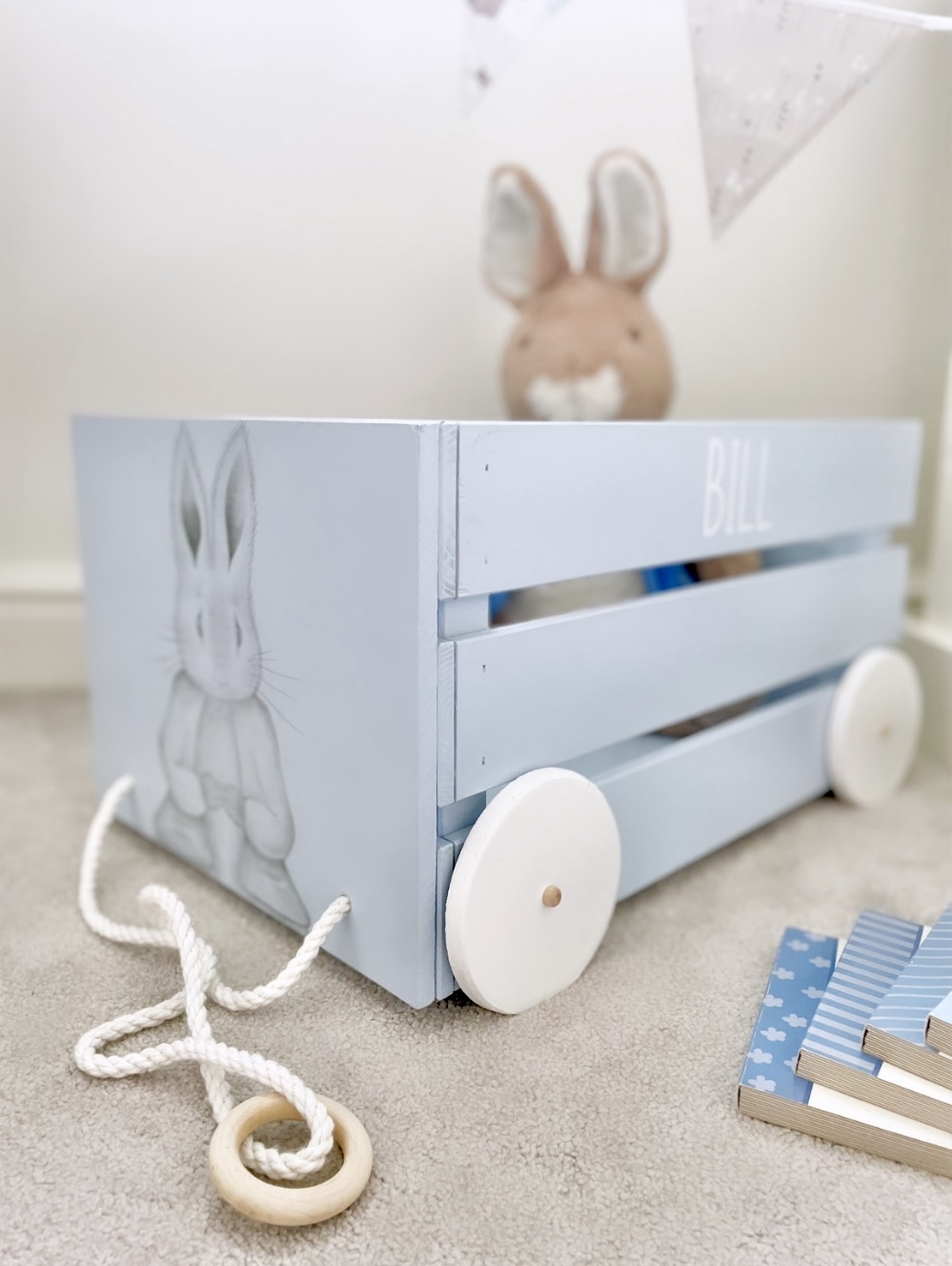 Peter Rabbit Inspired Book & Toy Cart